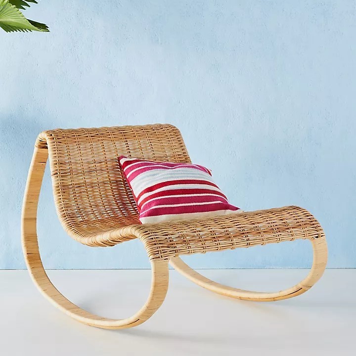 Unique Design Rattan Rocking Chair Minimalist Rattan Relaxing Chairs From Vietnam