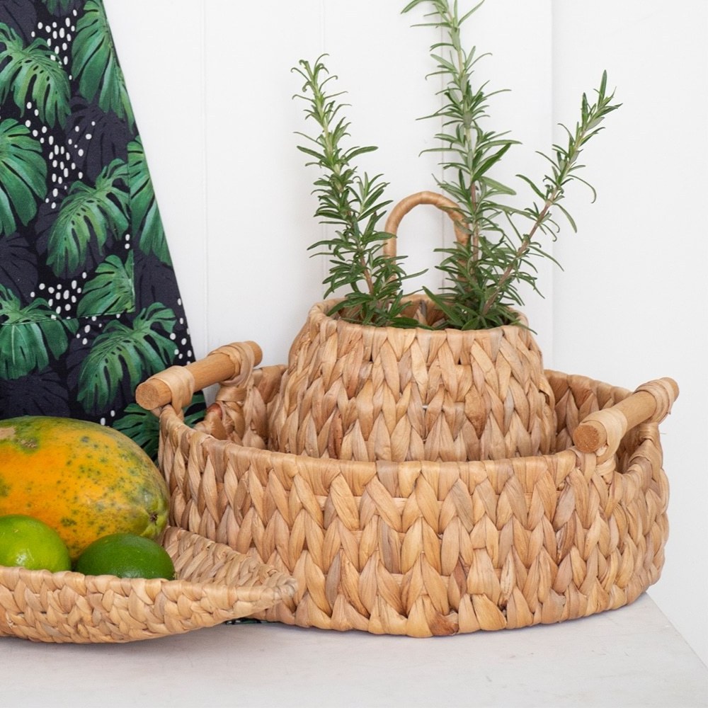 Unique Planter Natural Water Hyacinth Hanging Plant Pots Holder Indoor Flower Pots & Planters Wall Hanging Handmade