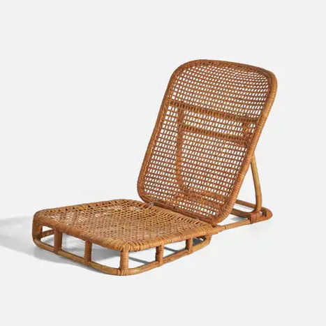 Durable Lightweight Adjustable Portable Rattan Wicker Chilling Chair for Beach and Camping