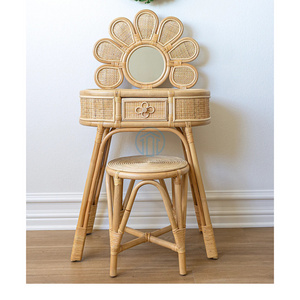 New arrival kid toy, natural handmade rattan kid vanity set, best selling with high quality kid furniture made in Vietnam