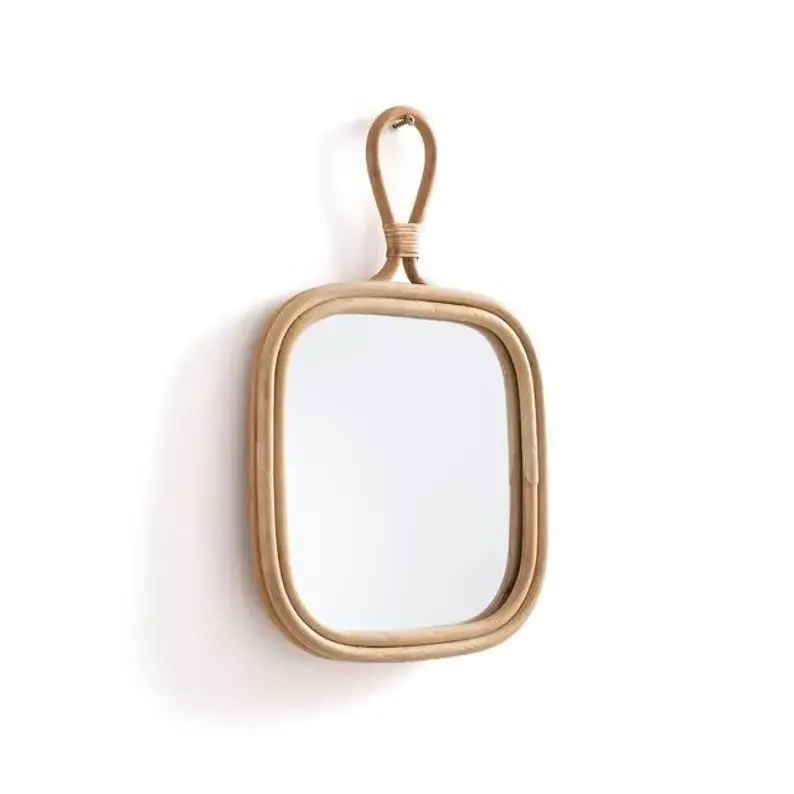 Top selected New design Natural rattan mirror many shapes Wall hanging mirror for bedroom living room decor