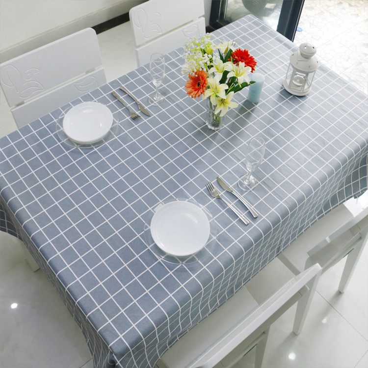 wholesale Eco-Friend printed canvas tablecloth/table cloth Plastic Tablecloth Table Cover