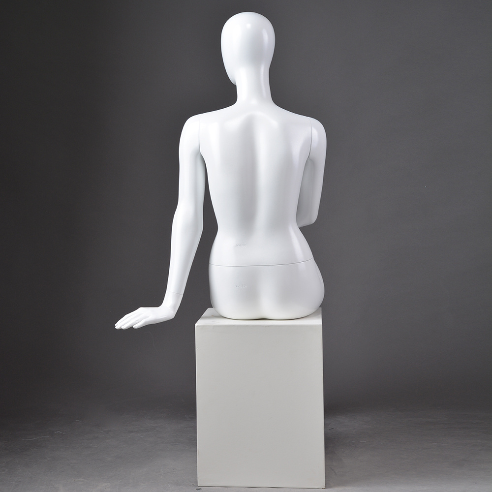 Cheap Fiberglass Sexy Realistic Sitting Female Mannequins