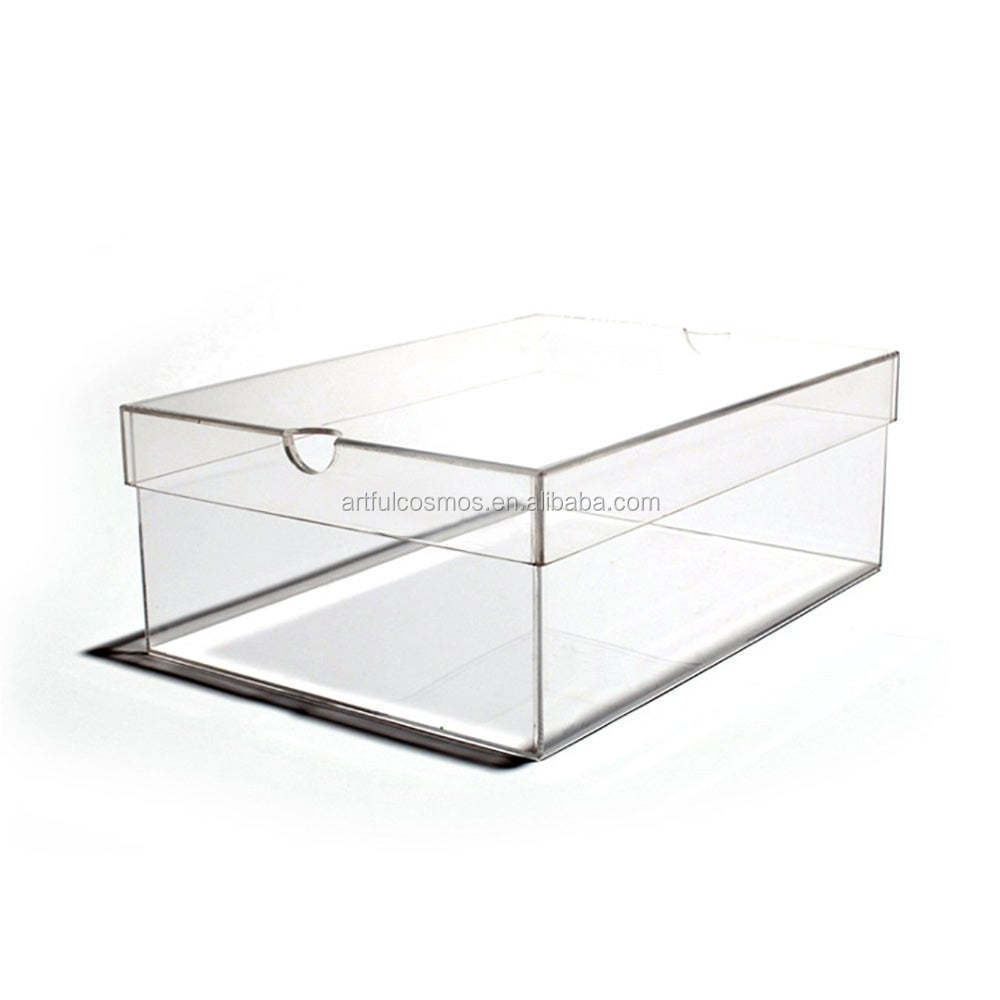 2022 Modern Design Clear Plexiglass Acrylic Shoe Display Stand Rack Counter Top Plastic Model for Retail Stores