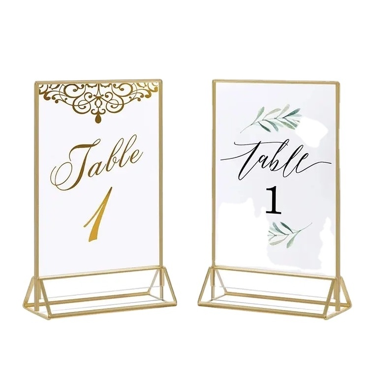 Best sales acrylic menu holder is crafted using high-quality  crystal-clear acrylic material Promotional Acrylic Menu Holders