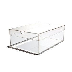 New Luxury Design Clear Acrylic Shoe Containers Foldable Multifunctional Detachable Plastic Storage Box for Home Organization