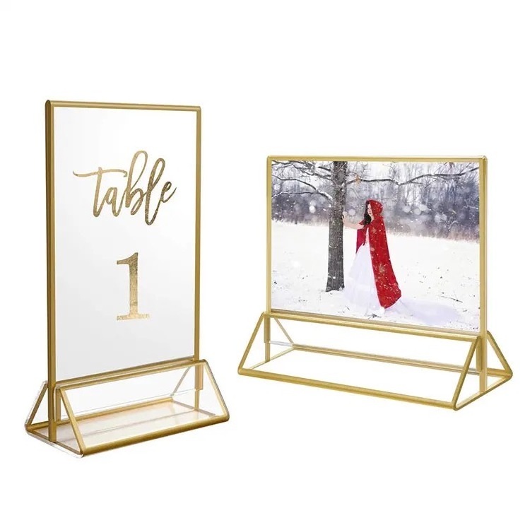 Best sales acrylic menu holder is crafted using high-quality  crystal-clear acrylic material Promotional Acrylic Menu Holders