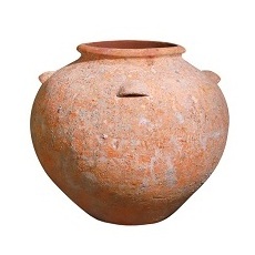 Art-home Ceramics  OCEAN ORANGE OC066H73 Pot With 2 Handles Suitable for Planting Garden Decoration and Mini Landscaping