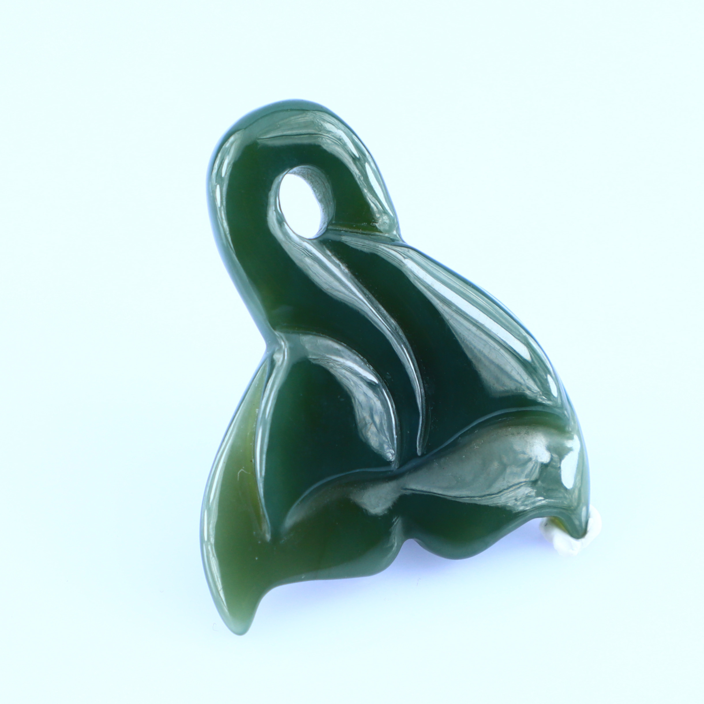 Arthurgem Canadian Nephrite Jade Fish Hook Carving Jade Pendant Natural