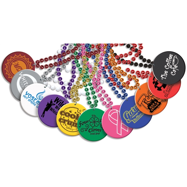 Fashion All-Match Personalized Accessory Necklace Custom Mardi Gras Medallion Beads