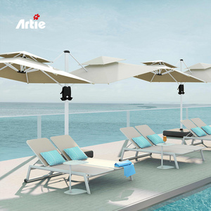 Artie Hotel Pool Modern Swimming  Pool Chaise Lounge Outdoor Furniture Double Pool Chairs Sun Loungers