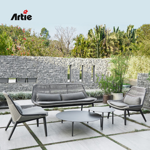 Artie Garden Sets Outdoor Patio Sofa Aluminum Hotel Outdoor Furniture Luxury Rattan Garden Sofa Set Furniture