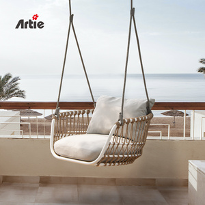 Artie Luxury Garden Furniture Outdoor Single Hanging Chair Modern Outdoor Furniture UV-resistant Rattan Patio Swing