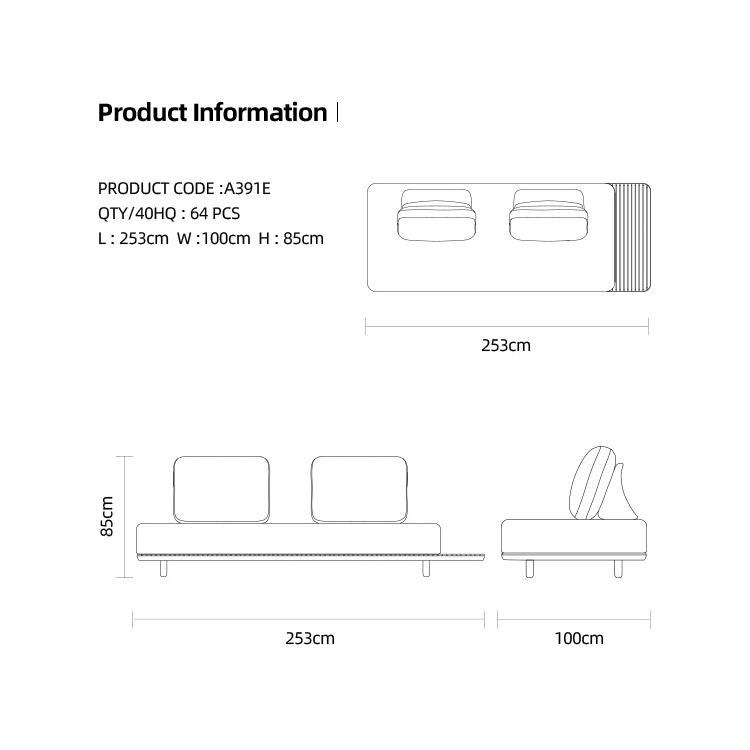 Artie All Weather Patio Sectional Sofa Luxury Modern L Shape Waterproof Garden Sofa Outdoor Furniture