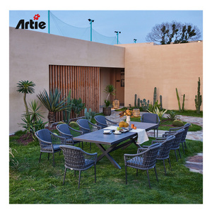 Artie Patio Furniture Garden Garden Dining Set Modern Outdoor Restaurant Dining Table And Chairs