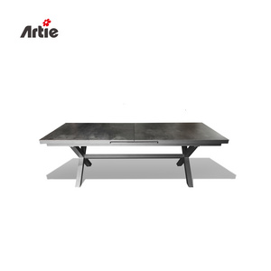 Artie Luxury Restaurant Furniture Outdoor Tables Aluminum Garden Furniture Modern Extension Patio Dining Table