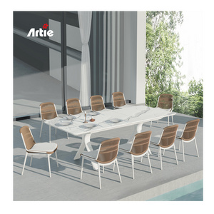 Artie Wicker Outdoor Restaurant Furniture Bistro Table And Chairs Garden Furniture Outdoor Dining Table Set