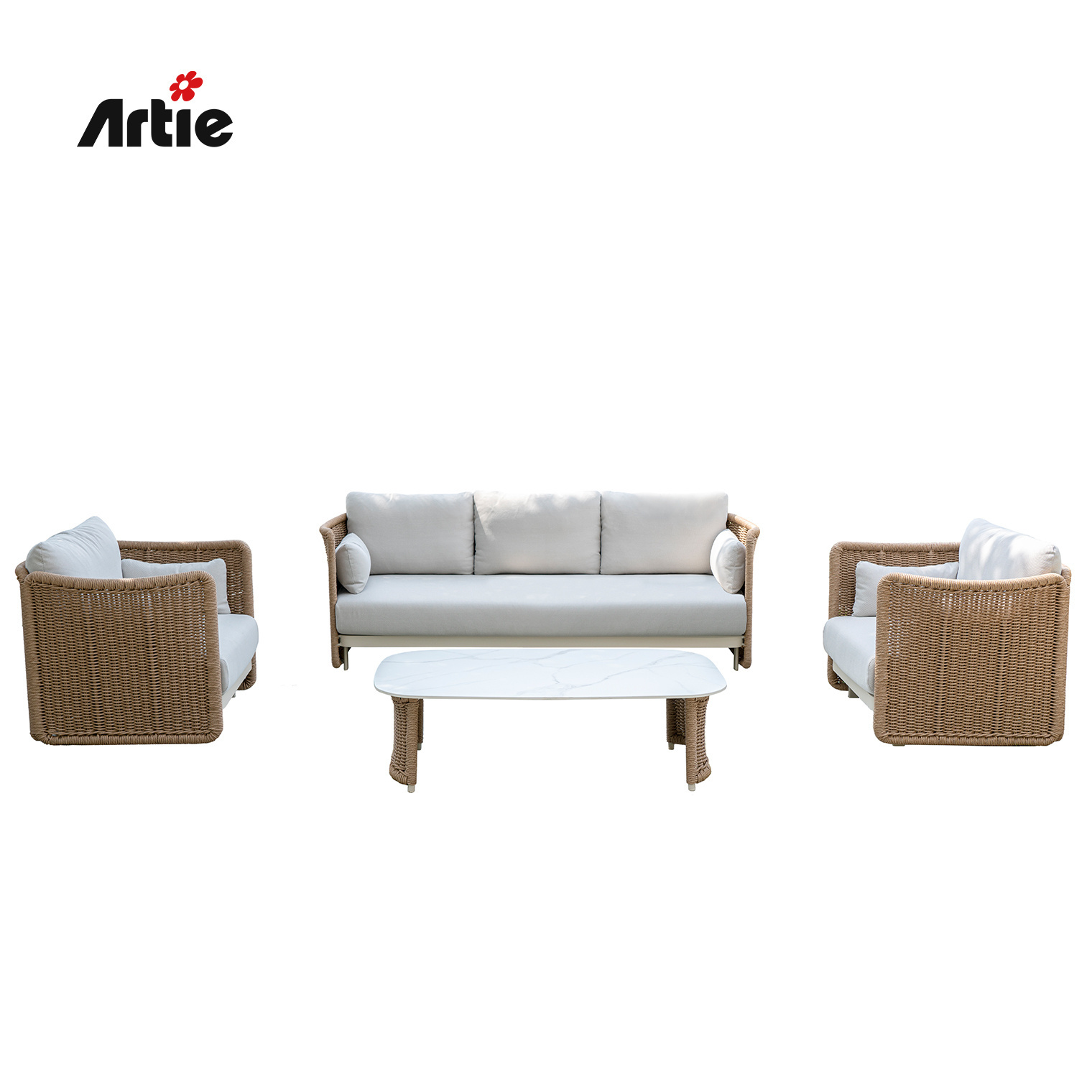 Artie Garden Furniture Patio Sofa Rattan Hotel Outdoor  Furniture Garden Sofa Set Modern Outdoor Furniture Sofa Set