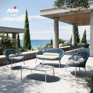 Artie Luxury Outside Furniture Patio Sofa set Modern Garden Sofa Furniture Rope Garden Furniture Set