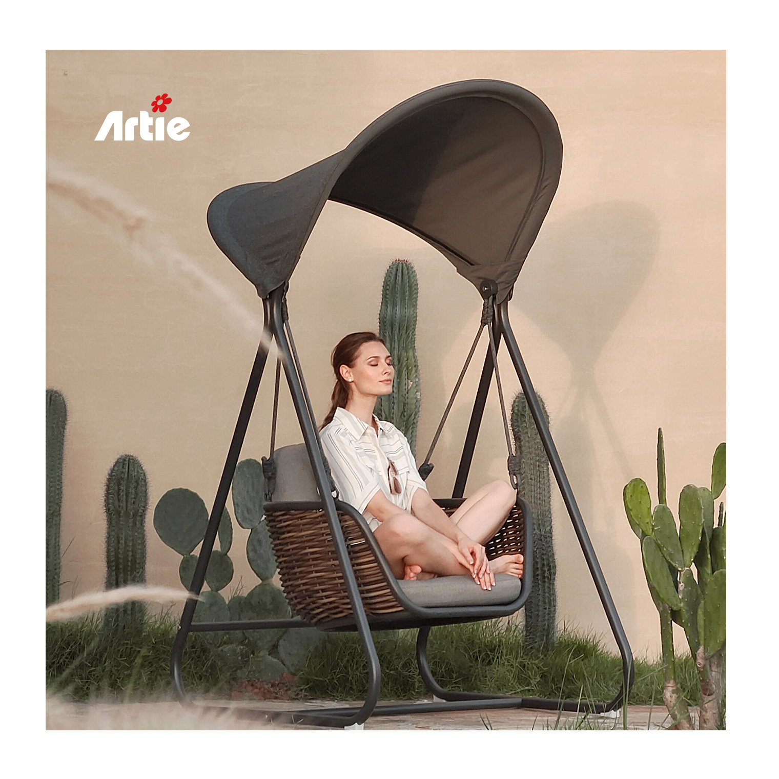 Artie Rattan Balcony Furniture Outdoor Egg Chairs Modern Garden Furniture Outdoor Patio Swing Chair