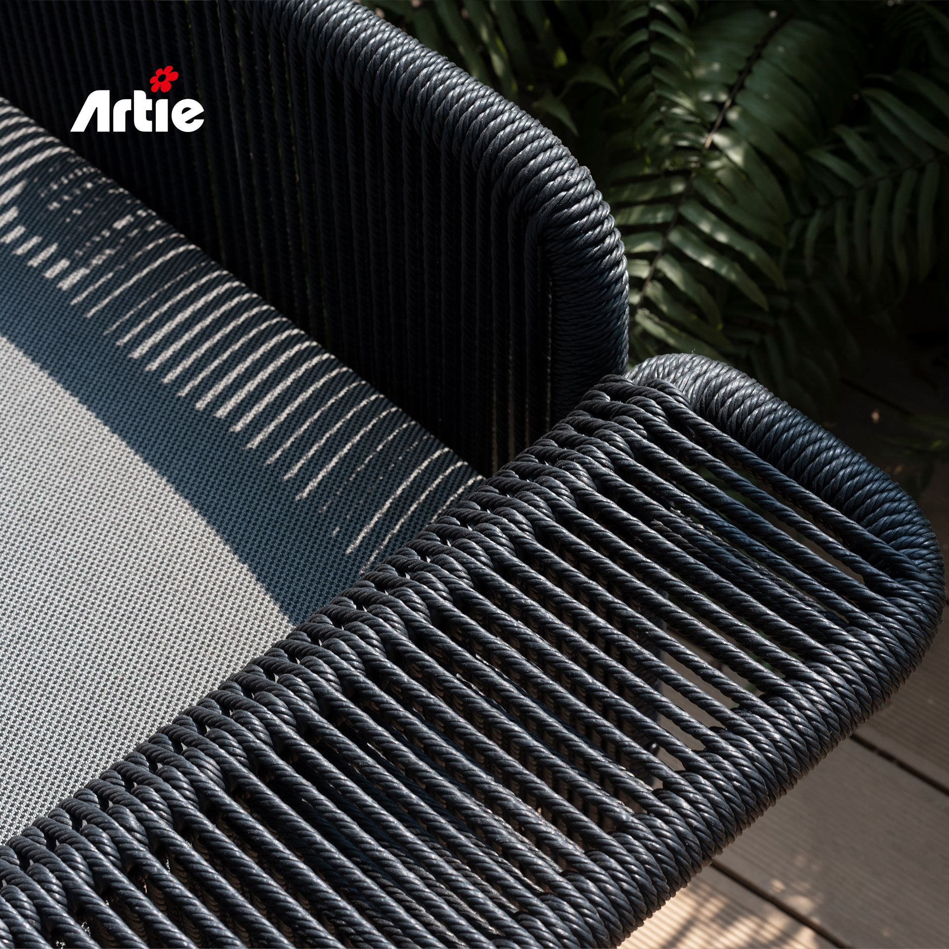 Artie Rattan Patio Furniture Outdoor Beach Lounger Aluminum Stackable Hotel Swimming Pool Chair Sun Loungers