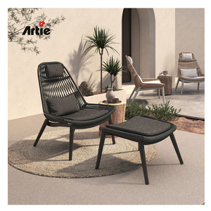 Artie Modern Leisure Patio Furniture Balcony Wicker Sofa Chair Outdoor Weave Rattan Lounge Garden Chair