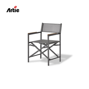 Artie Modern Patio Furniture Leisure Zero Gravity Chair Outdoor Furniture Black Aluminum Garden Folding Chair