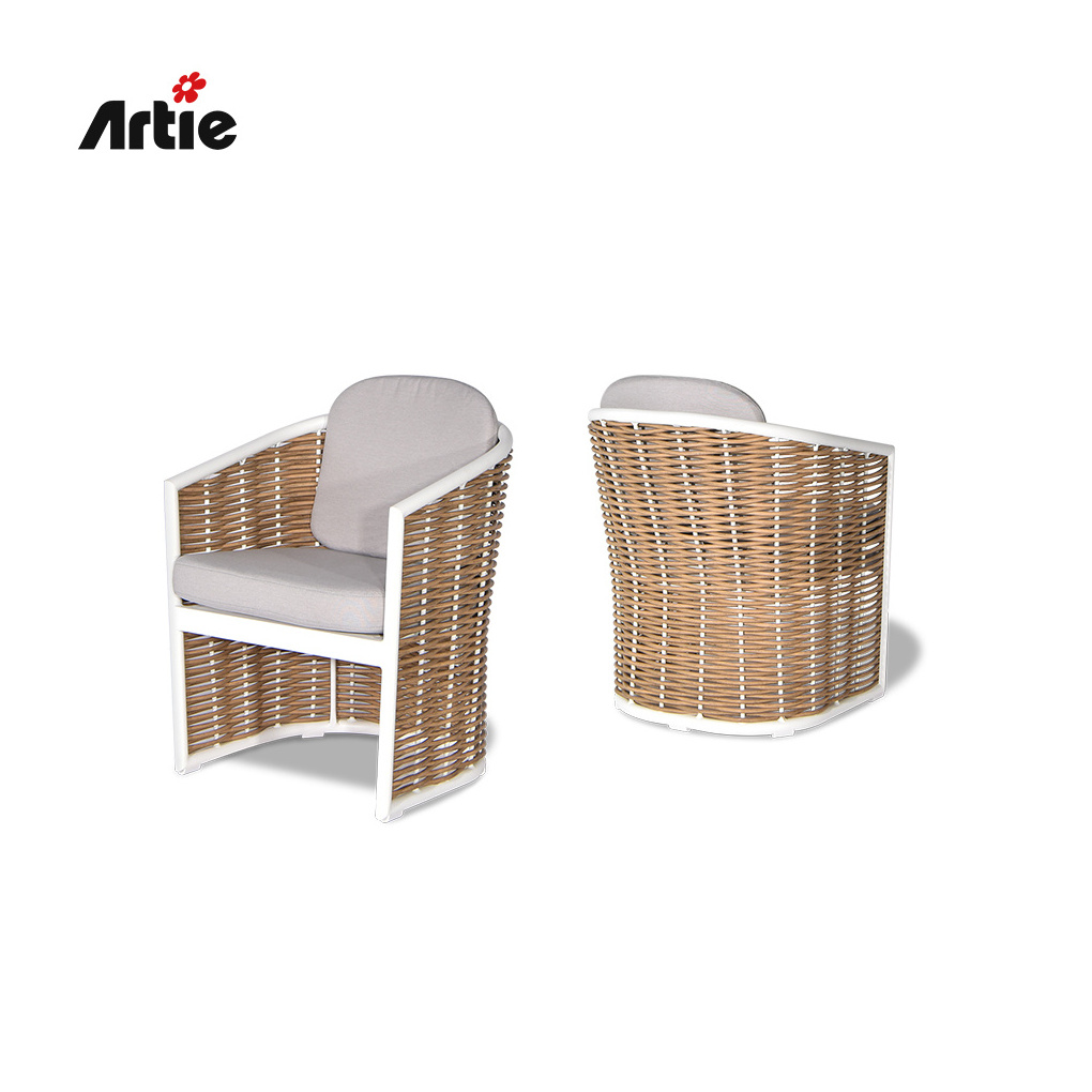 Artie Luxury Hotel Furniture Balcony Bistro Set Rattan Garden Furniture Outdoor Table And Chair Set For Balcony