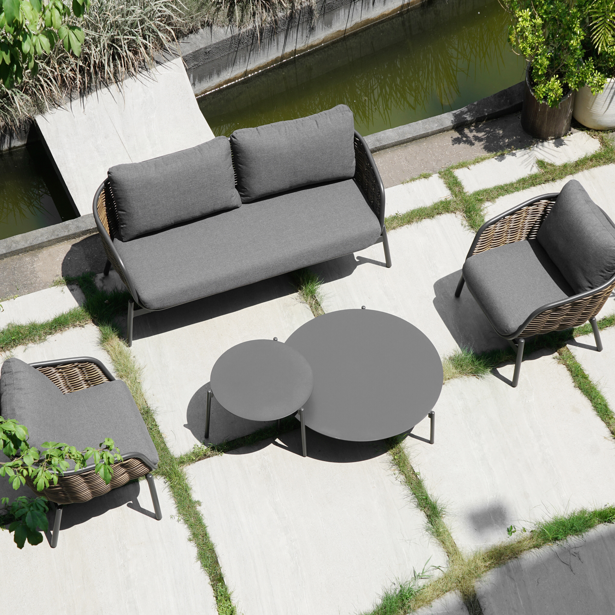 Artie High End Custom Modern Wicker Furniture Patio Outdoor Weather Resistance Rattan Sofa Garden Sets