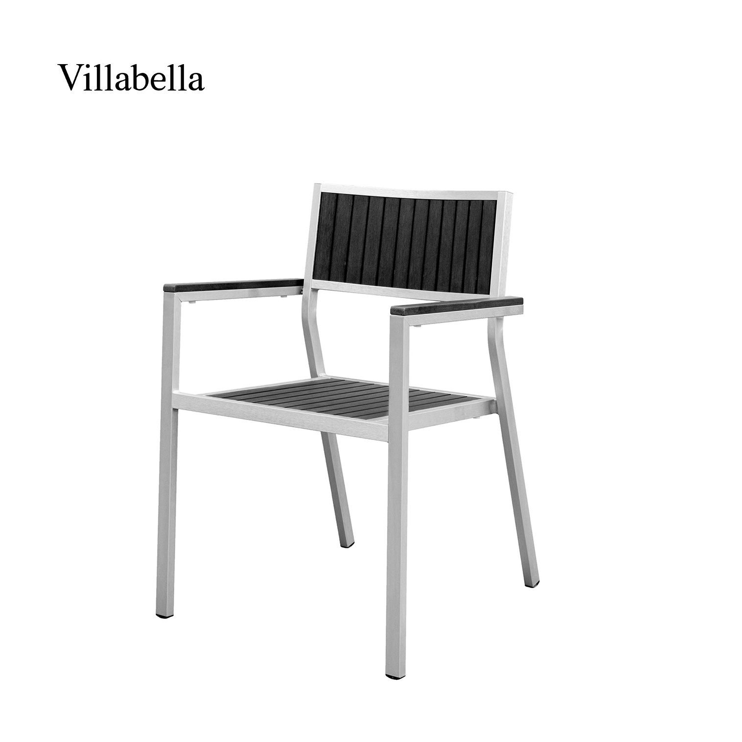 Aluminum Outdoor Restaurant Furniture Dining Chair Modern Patio Garden Furniture Stackable Outdoor Chairs