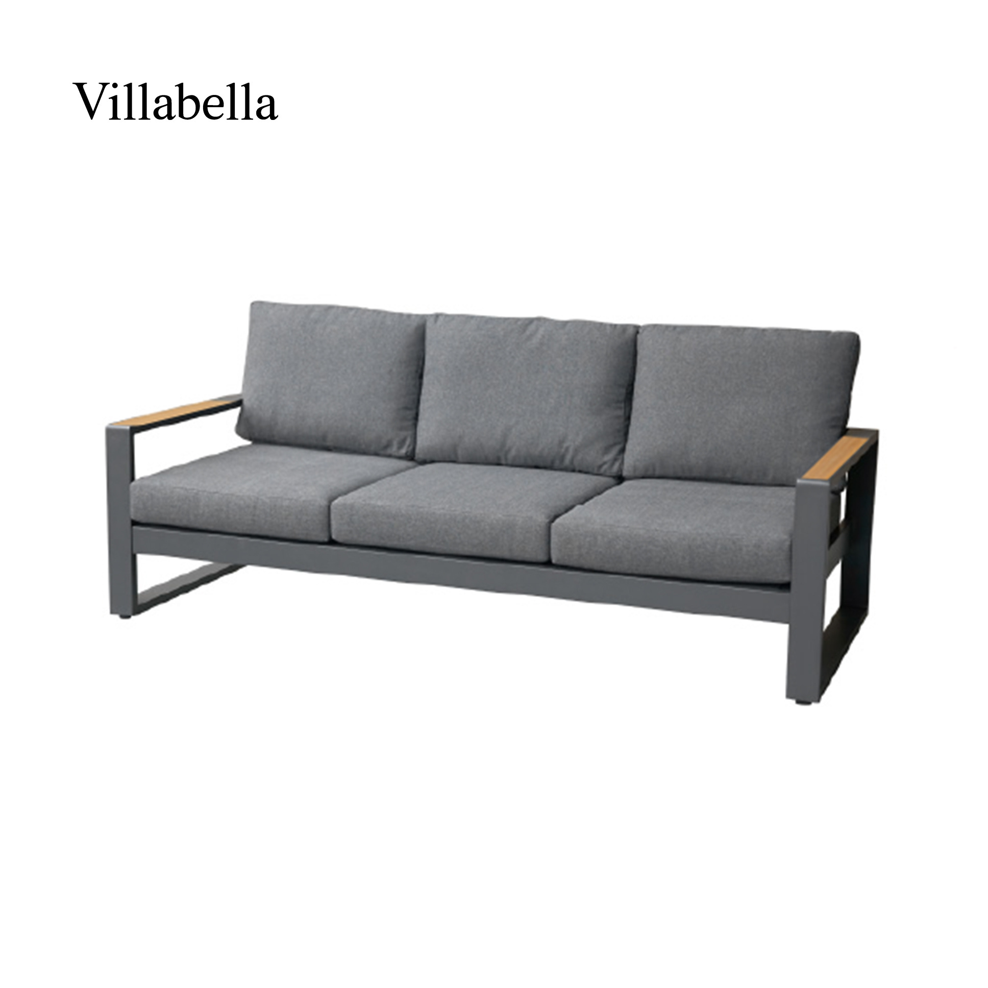 Weather Resistance Garden Sofa Hotel Terrace Furniture 3 Seater Aluminum Outdoor Furniture Modern Sofa Garden Furniture