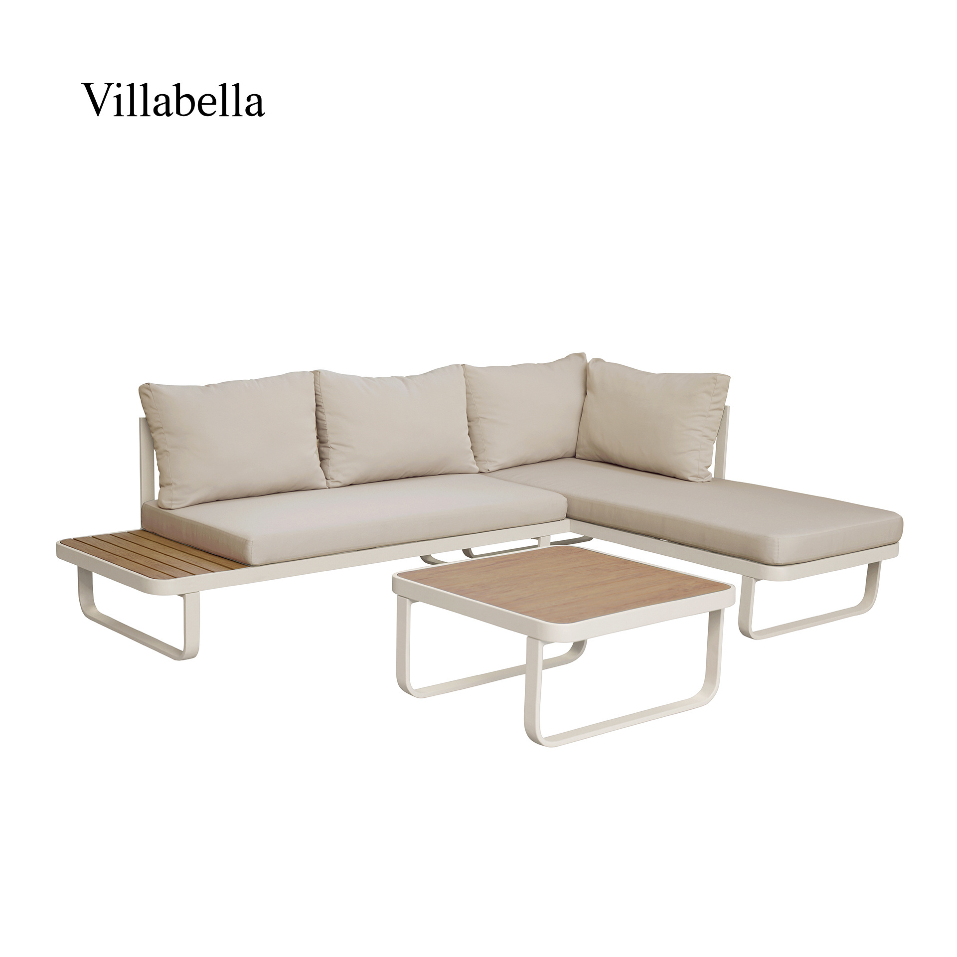 Luxury Resort Furniture Outdoor L Shape Sofa Patio Sectional Sofa Sets Aluminum Hotel Outdoor Furniture