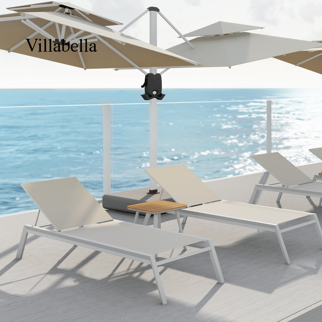 Pool Furniture Luxury Outdoor Beach Lounger Aluminum Out Door Furniture Swimming Pool Lounger