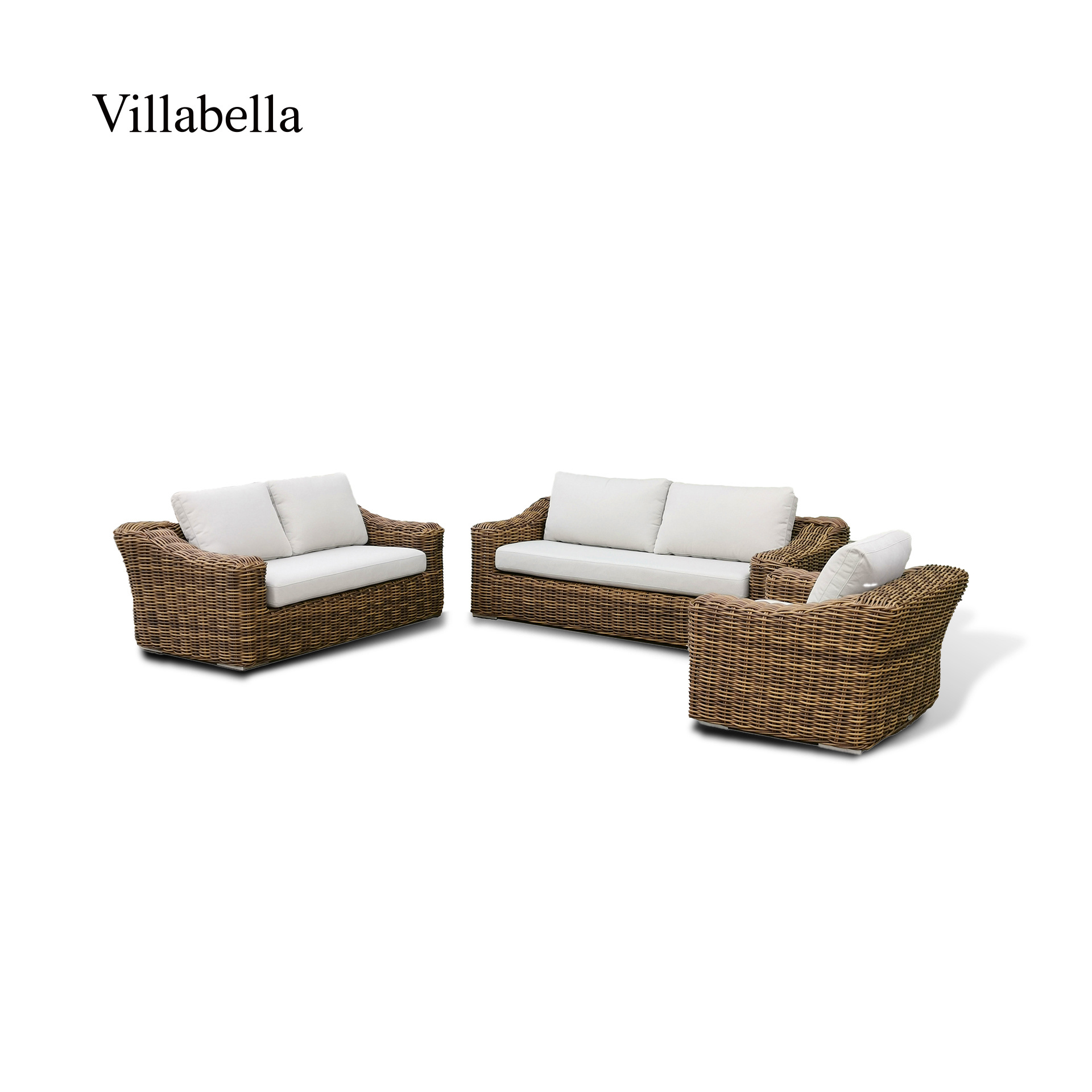 Luxury Rattan wicker Sofe Patio Aluminum Furniture All weather Handcrafted Rattan Outdoor Garden Sofa