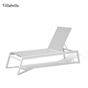 Pool Furniture Tanning Lounge Chair Aluminum Poolside Single Day Bed Outdoor Chaise Lounger