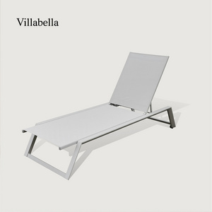 2023 Wholesale Luxury Hotel Swimming Pool Furniture Aluminum Beach Lounge Chair Outdoor Stacking Sun Lounger With Arm