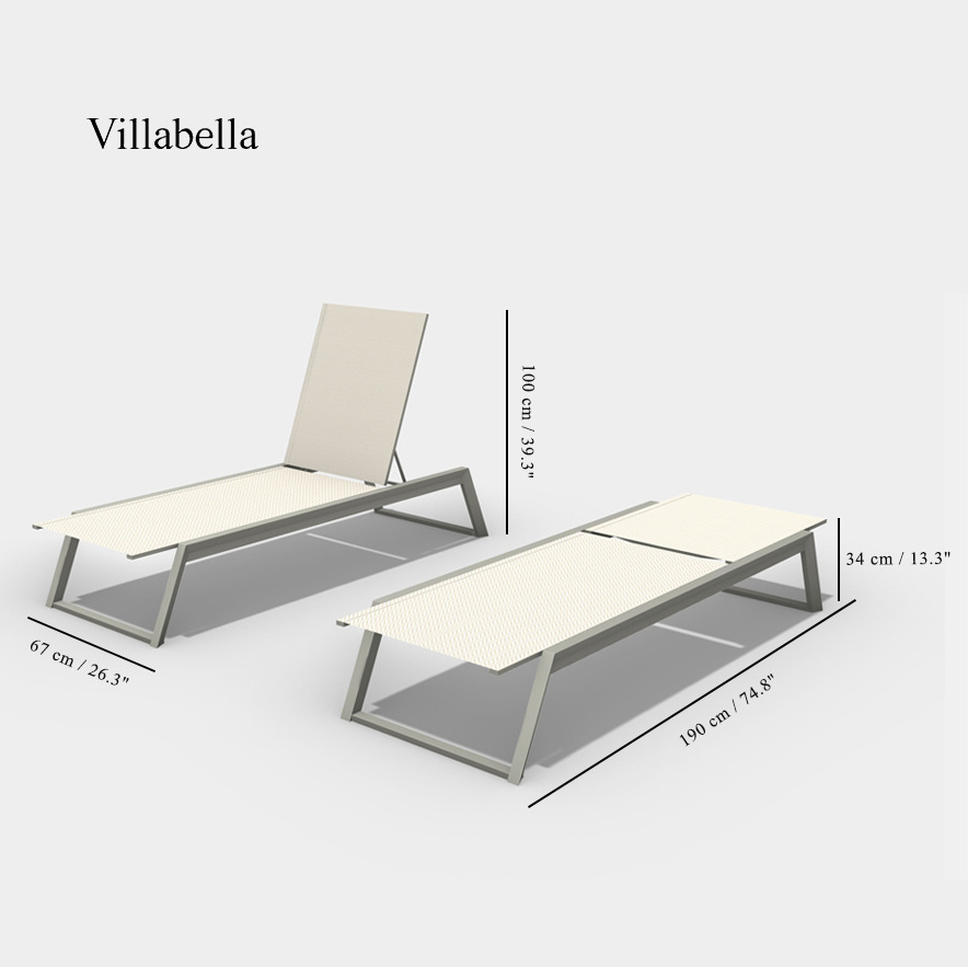 2023 Wholesale Luxury Hotel Swimming Pool Furniture Aluminum Beach Lounge Chair Outdoor Stacking Sun Lounger With Arm