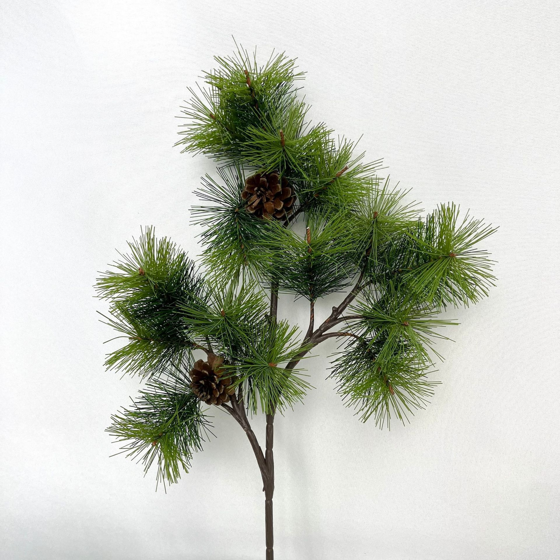 Wholesale Artificial Pine Branches and Leaves Plastic Material Decorative Plant Artificial Christmas Decor Pine Branch