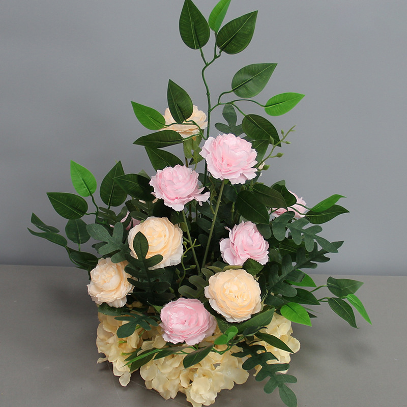 Wedding arrangement decoration artificial centerpieces flower wedding decoration fabric rose lily peony  bouquet