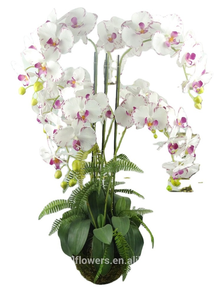 Wholesale Decorative Flowers  Artificial Flowers Orchid Hot Selling Fabric Foam Orchid Flower