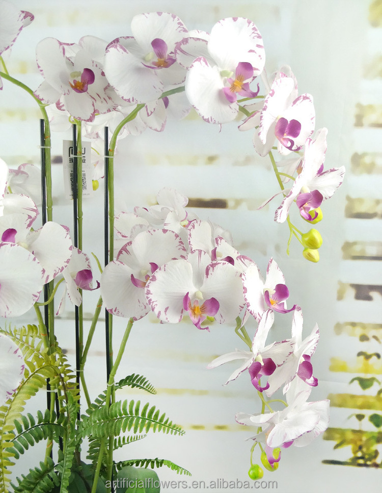 Wholesale Decorative Flowers  Artificial Flowers Orchid Hot Selling Fabric Foam Orchid Flower