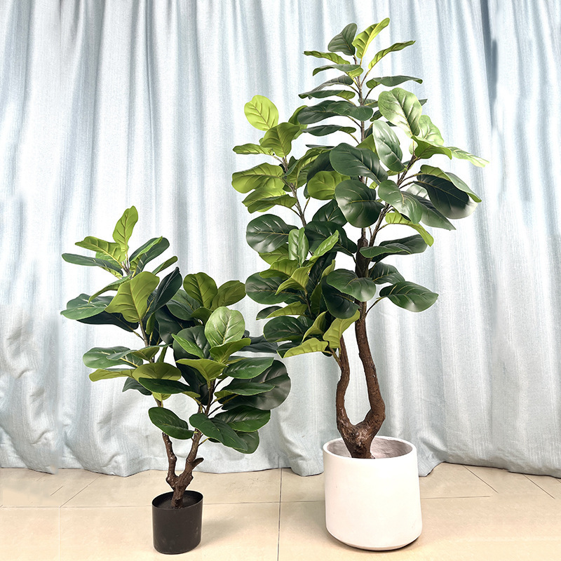 Home decoration fiddle leaf fig tree bonsai artificial potted plant banyan tree