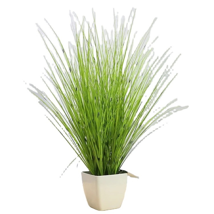 Home decoration 58cm plastic plant artificial onion grass with square flower pot