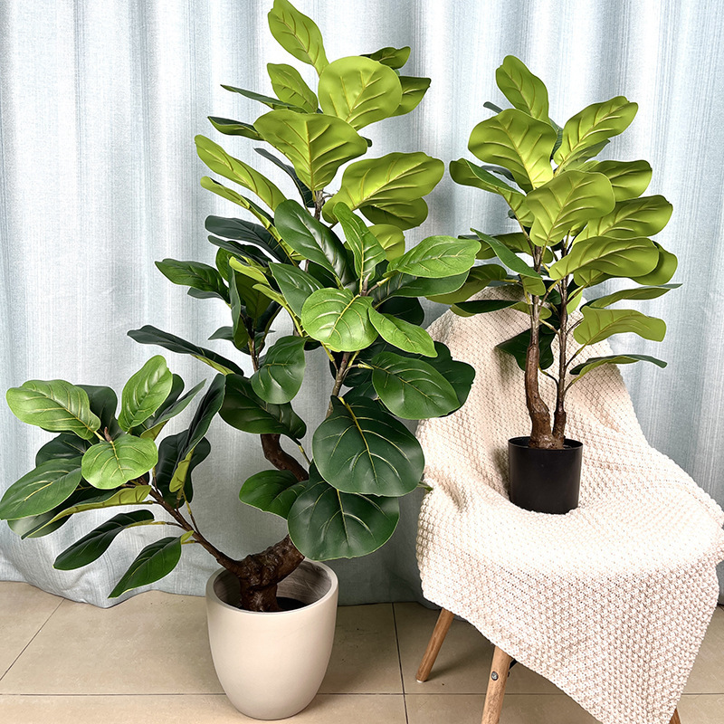 Home decoration fiddle leaf fig tree bonsai artificial potted plant banyan tree