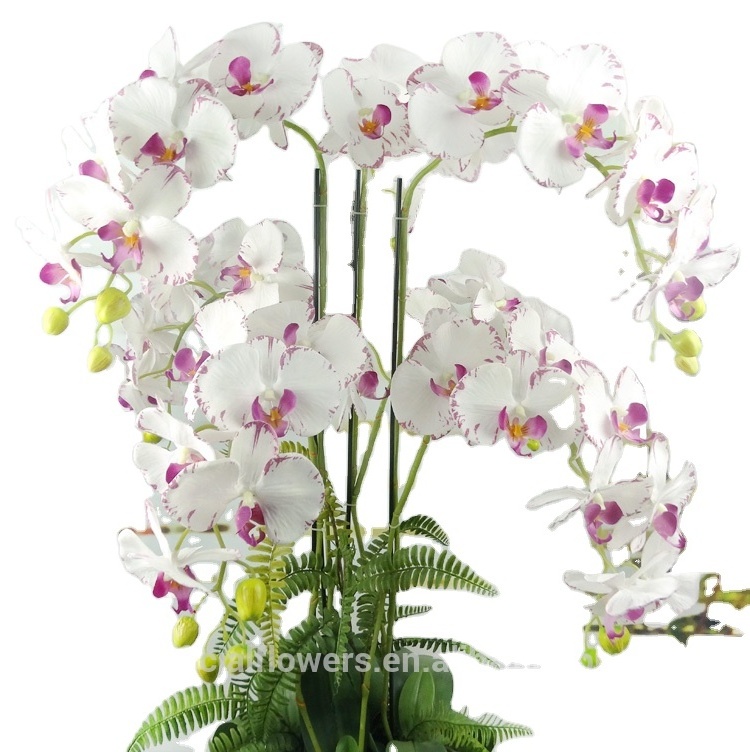 Wholesale Decorative Flowers  Artificial Flowers Orchid Hot Selling Fabric Foam Orchid Flower