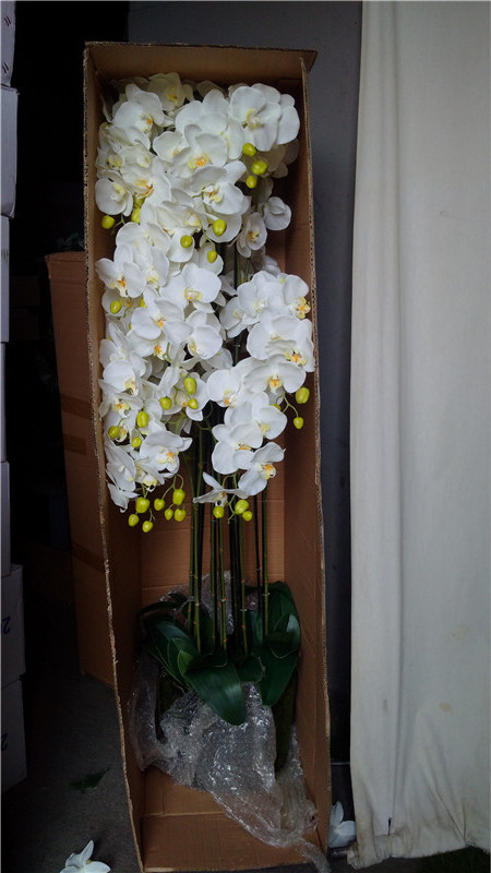 Wholesale Artificial Orchid Flower Giant Faux Phalaenopsis Flower With Pot orchid faux