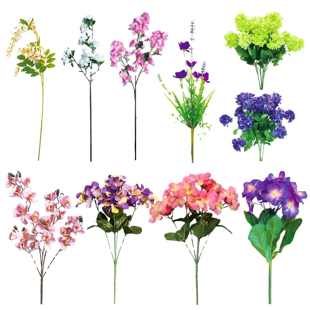 Wedding Decoration artificial flower for home decor indoor artificial plants Moth Orchid Spray Faux Flowers Bush