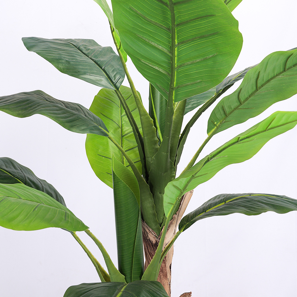 Hot Sale 150cm double pole Banana Bonsai Plastic Tree Plants artificial banana tree for shopping mall indoor outdoor decoration