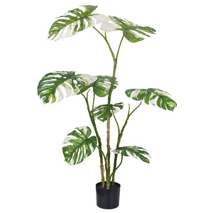 Artificial Plant Tropical Monstera Palm Tree Monstera Deliciosa variegated monstera for Home Decor Wedding Decorations