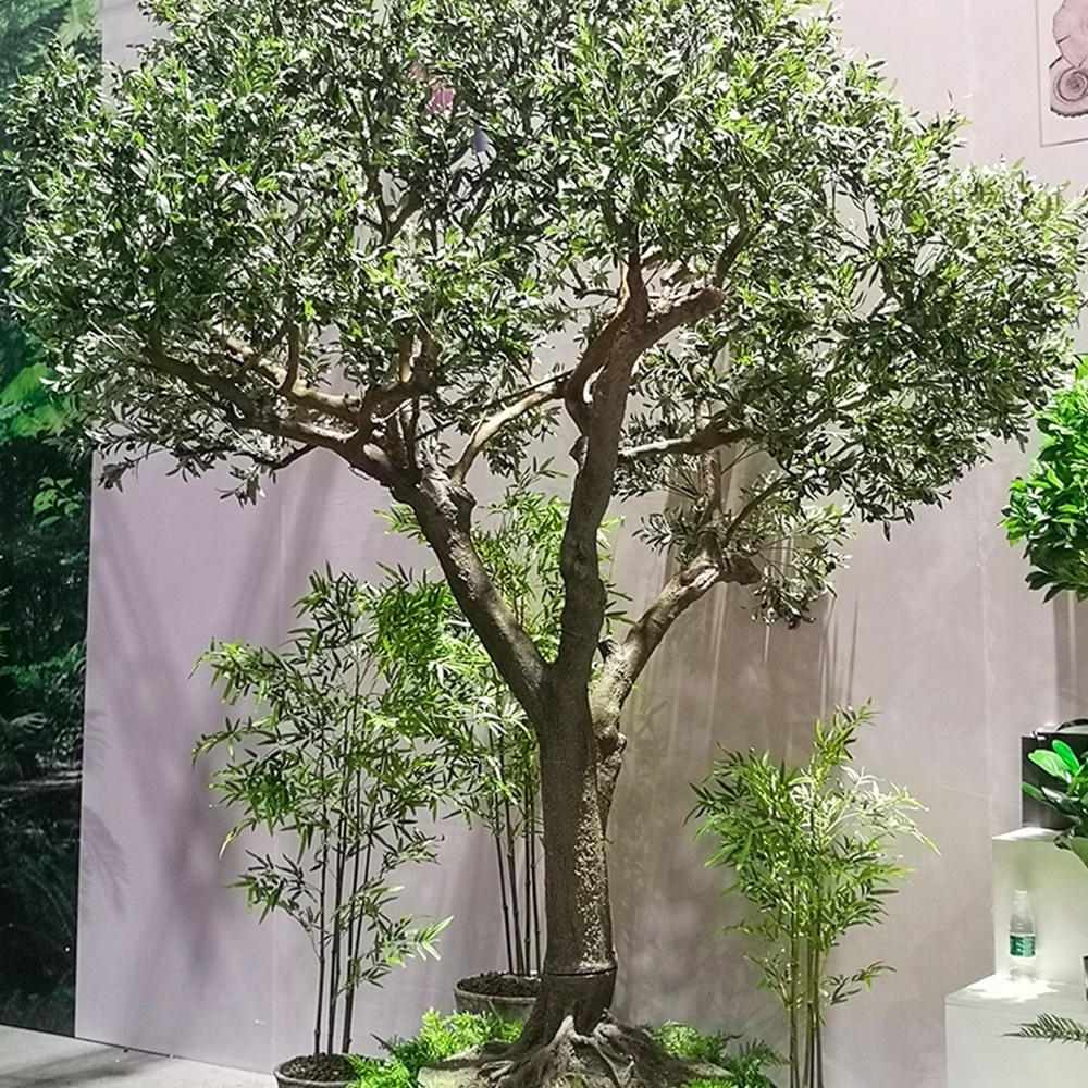 wholesale Custom Height Large Artificial Olive Tree Fiberglass Evergreen Big Size Natural Tree artificial big trees